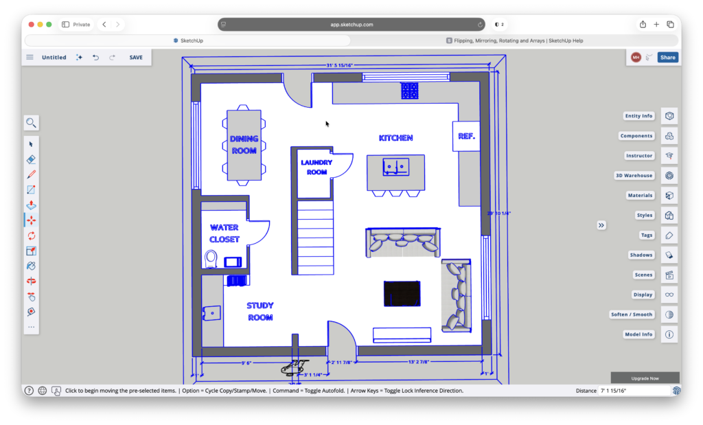 floor plan in sketchup