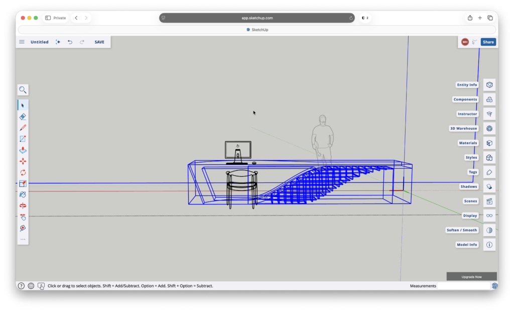 sketchup furniture modelling