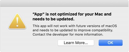 32 bit error message mac