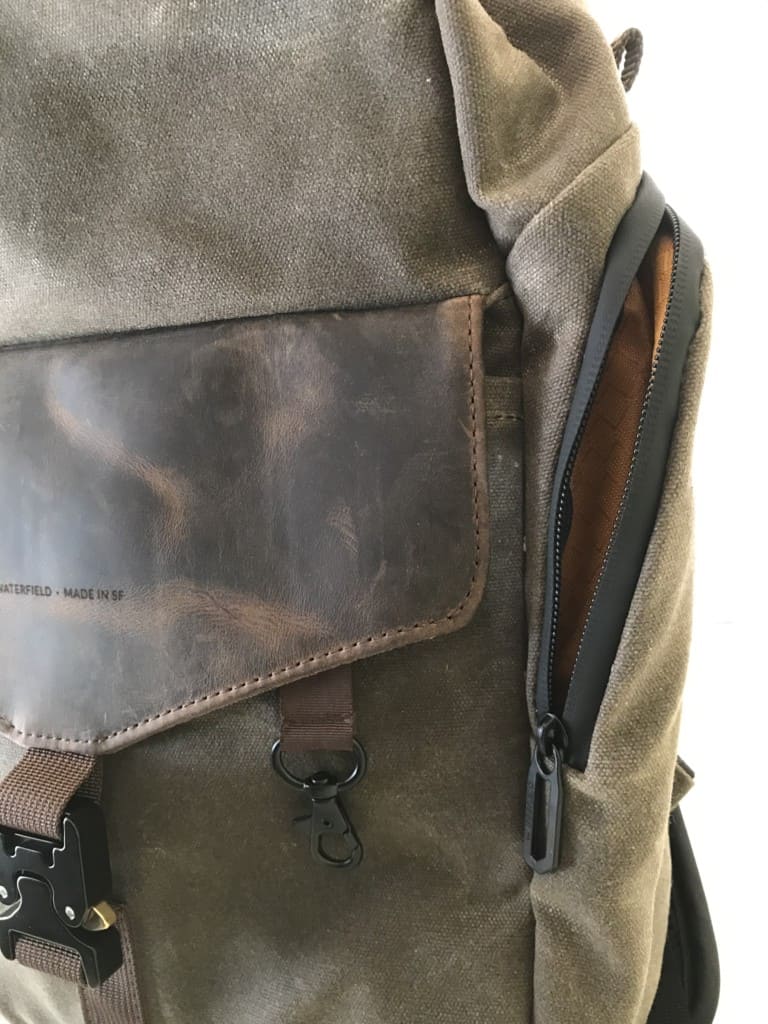 waterfield field backpack review side pockets