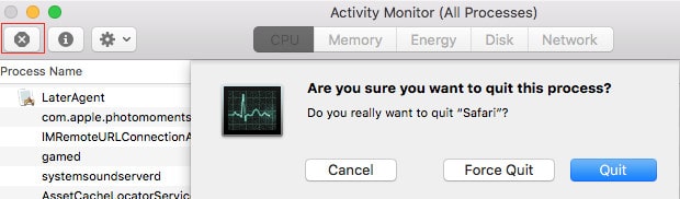 quit process activity monitor mac