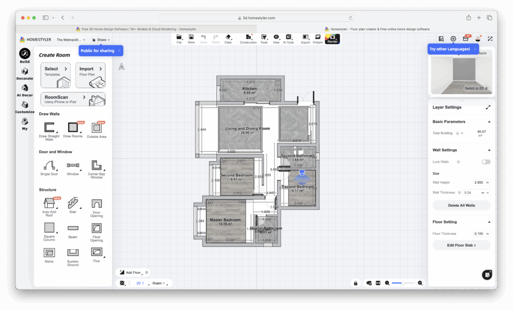 homestyler floor plan