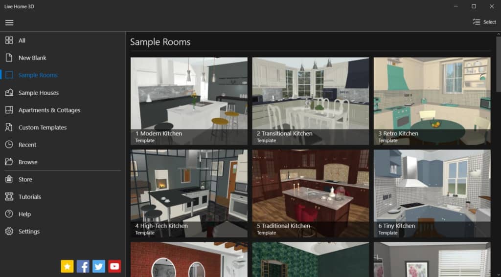 kitchen design software - live home 3d