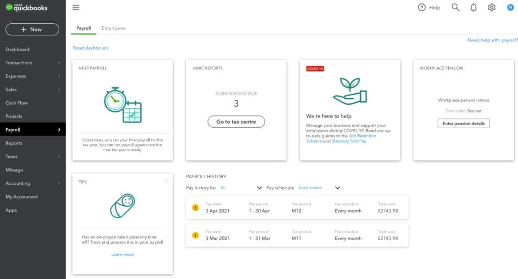 mac 工资单 - quickbooks 工资单