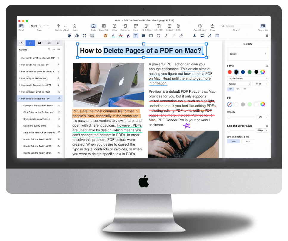 pdf reader pro for mac interface