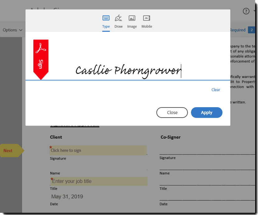 how sign document online - adobe sign