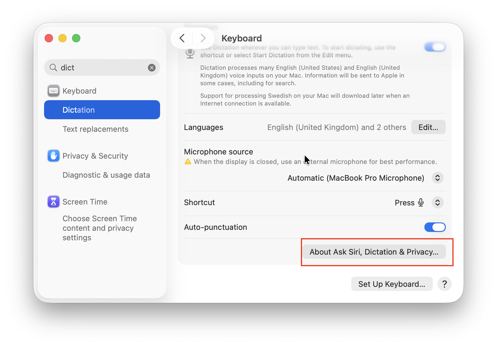dictation offline on mac