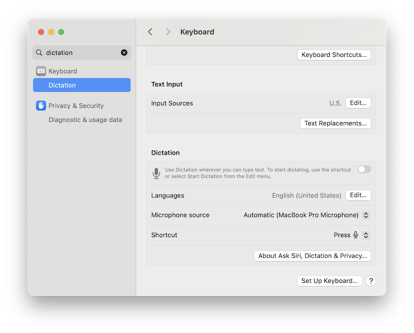 macos dictation