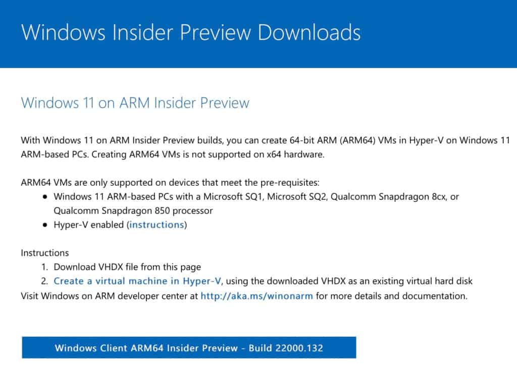 windows 11 ARM download