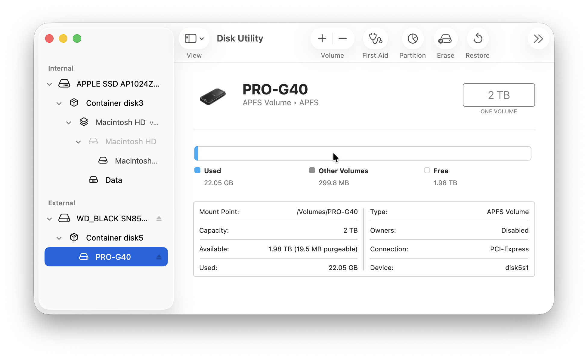 format drive disk utility mac