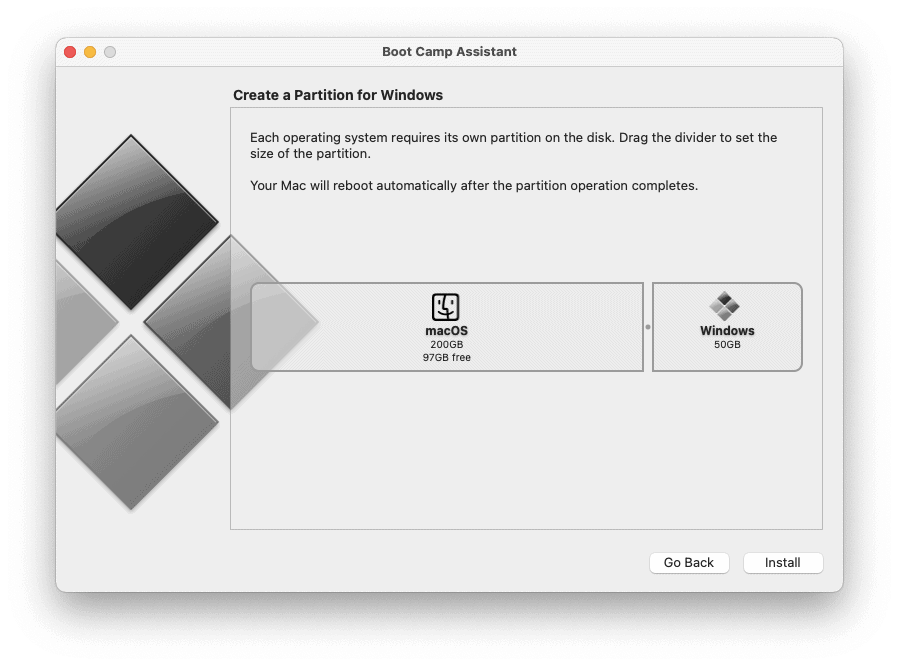 boot camp partition