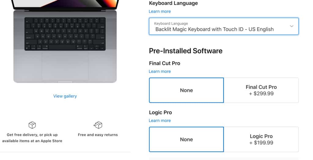 m1 macbook pro keyboard
