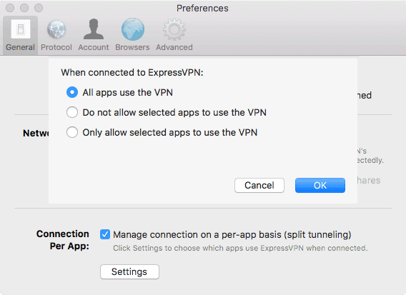 how to split tunnel mac - expressvpn