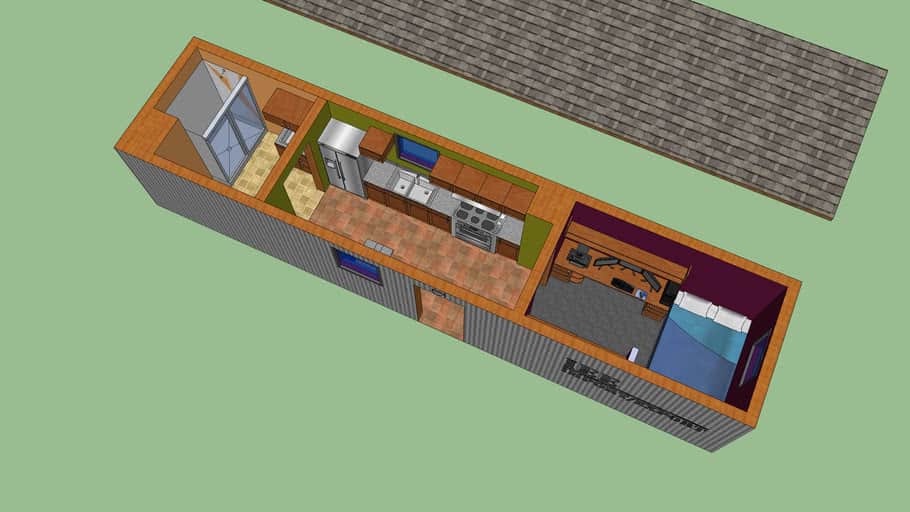 sketchup shipping container home