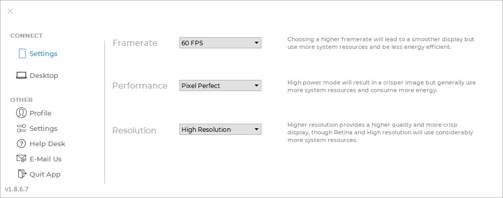 duet display settings