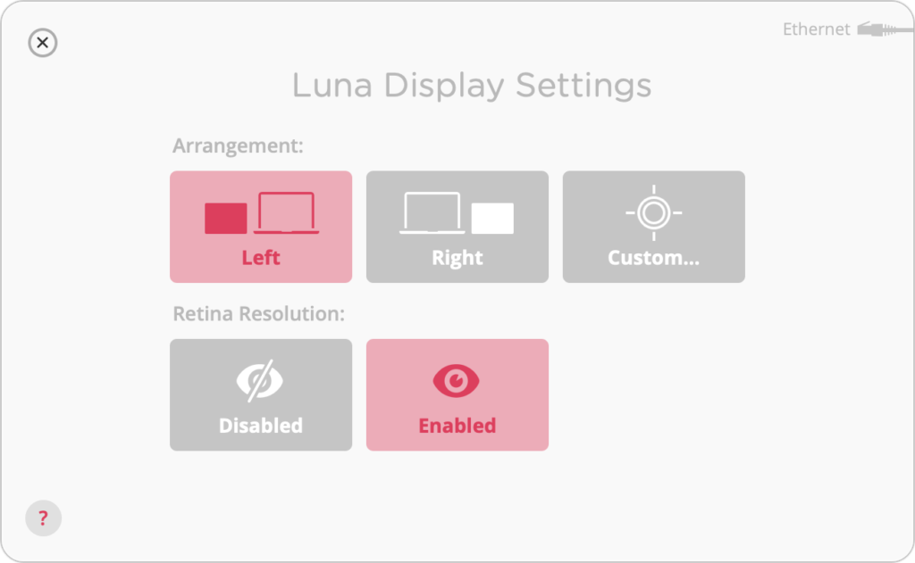 imac external monitor with imac - luna display settings