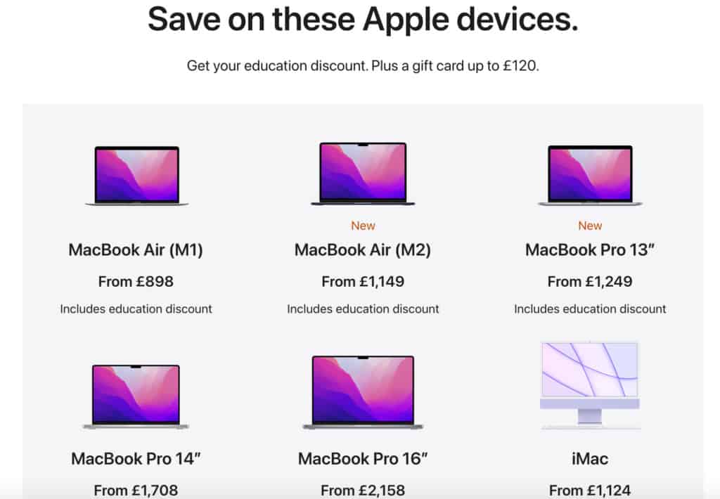 apple education discount