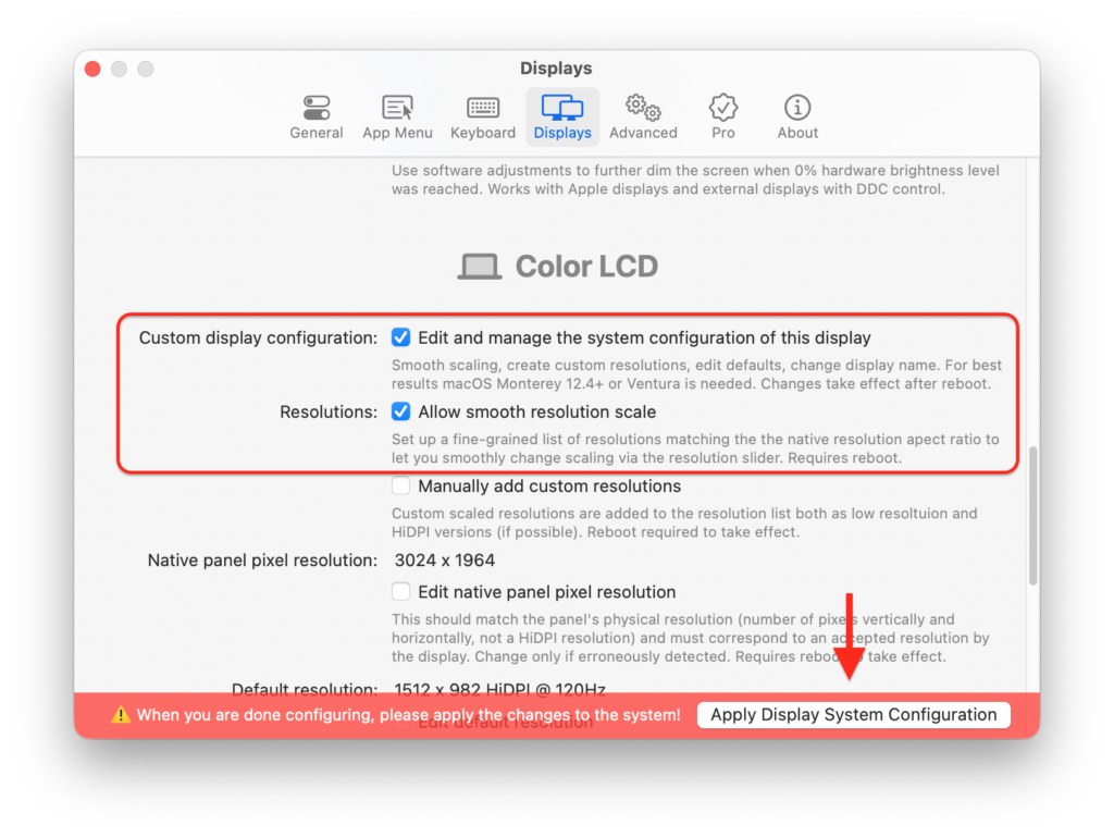 betterdisplay m1 mac resolution scaling fix