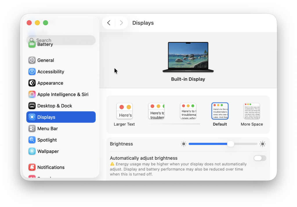 macos scaled resolutions