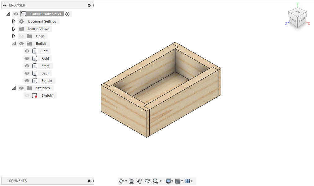 fusion 360 cutlist