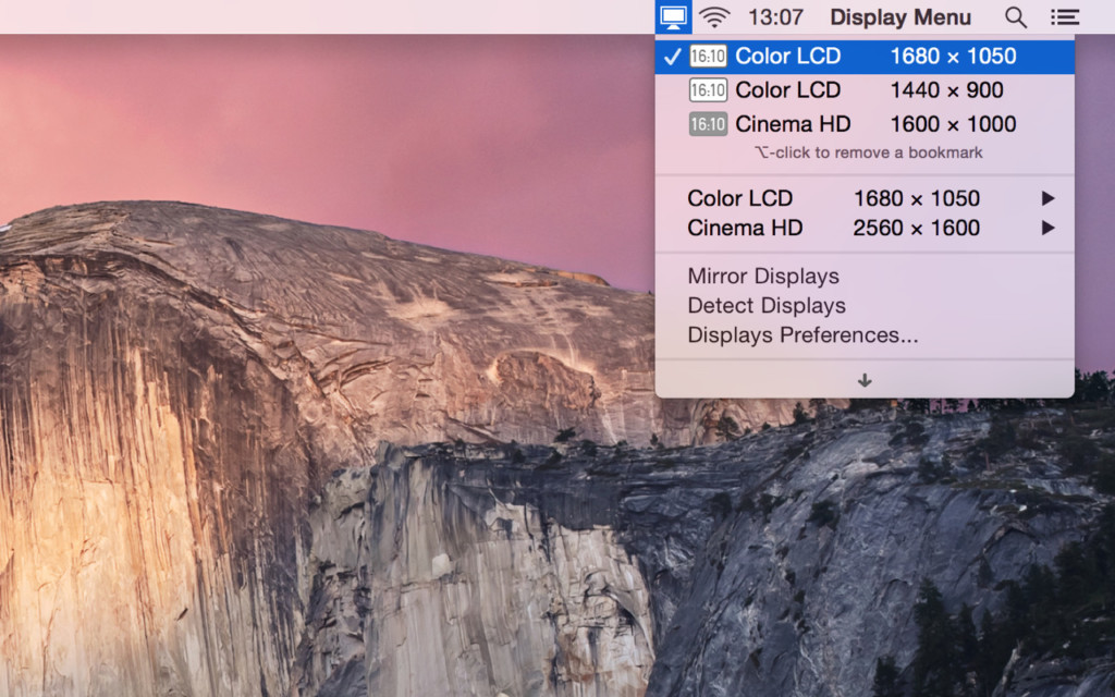 scaling issues mac - display menu