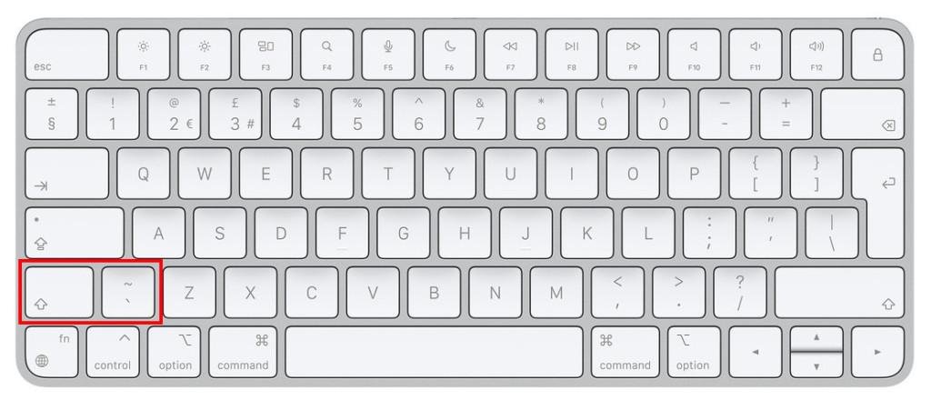 tilde uk keyboard on mac