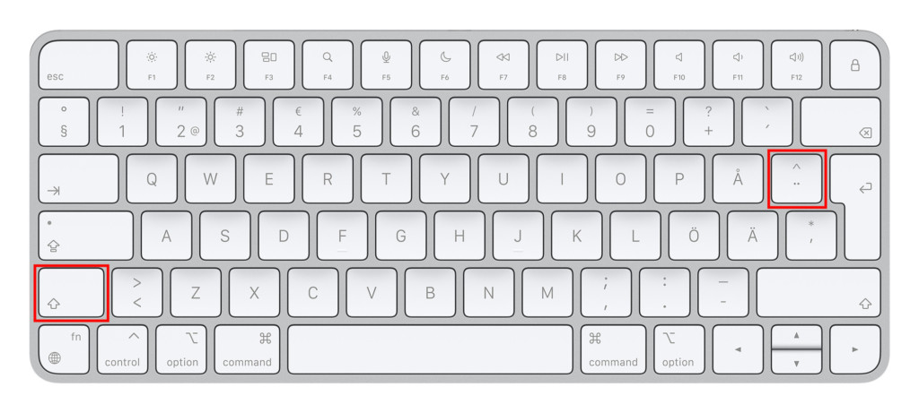 caret mac keyboard