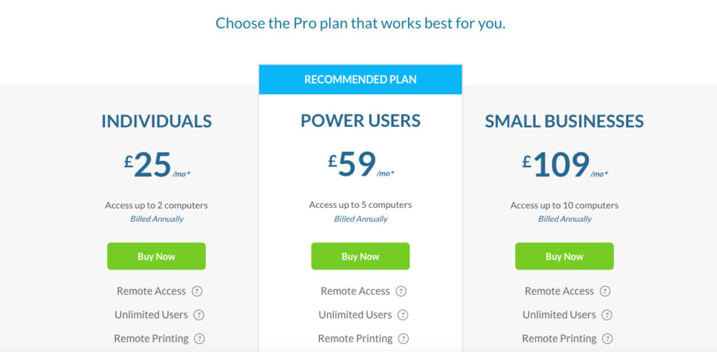 logmein for mac review - pricing
