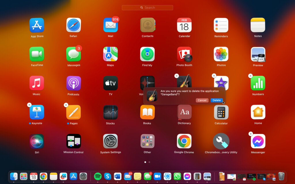 Uninstall apps on Mac 