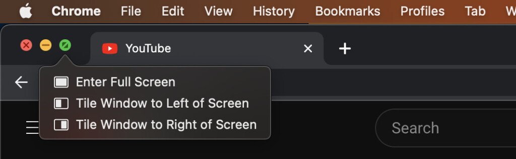  Chrome settings bar full screen