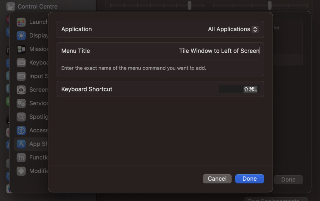 Keyboard Shortcuts App