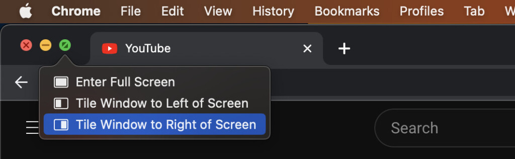 Tile Window Right Screen