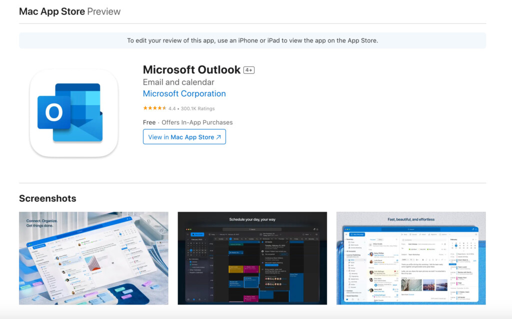 outlook for mac free - mac app store