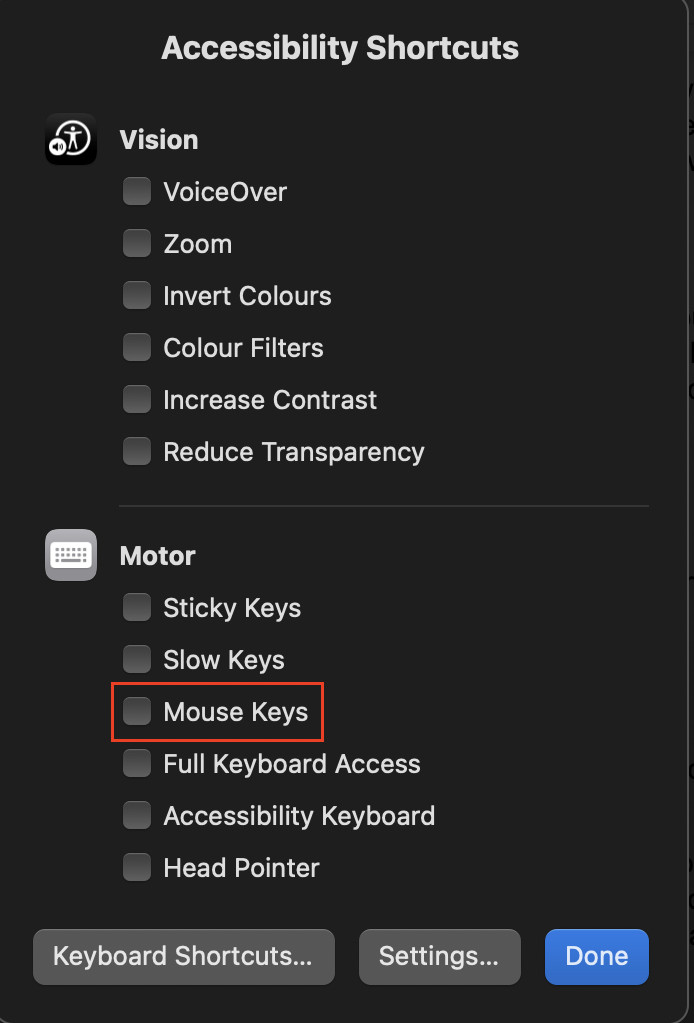 right click mac accessibility options