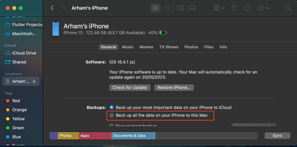 how to backup iphone to mac using usb 3