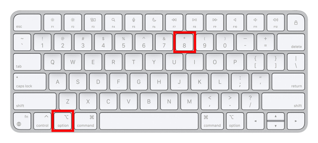 type bullet point on mac
