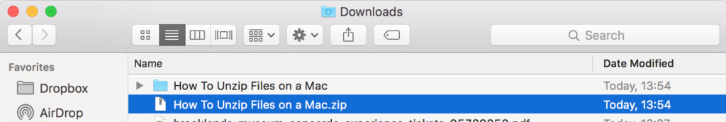 unzip files on mac archive utility macos