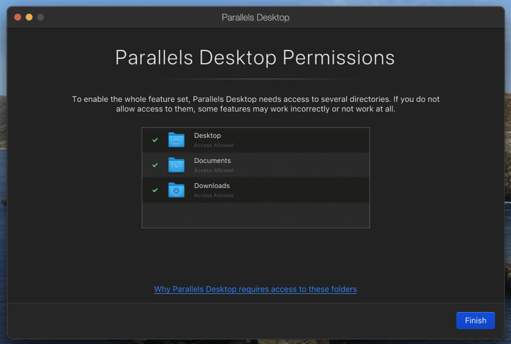 parallels desktop permissions
