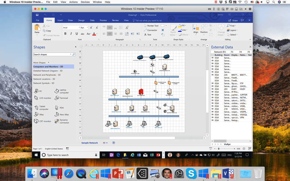 microsoft visio running on a mac