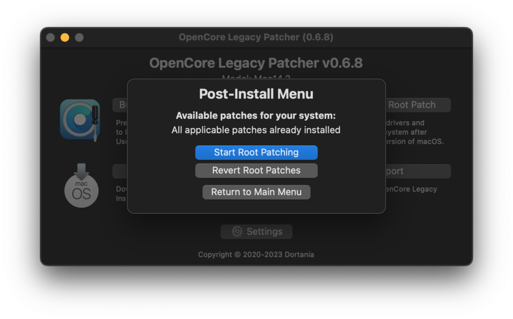 update sonoma on unsupported mac - root patch oclp