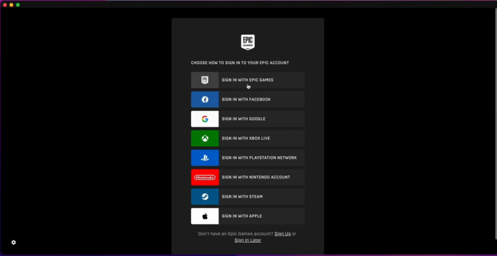 epic games mac sign-in