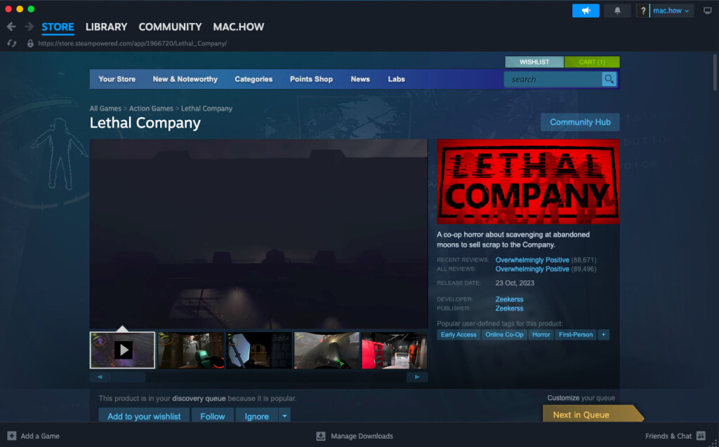 lethal company mac crossover steam