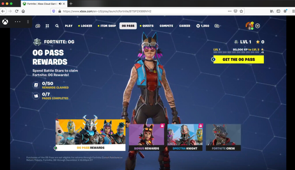 Fortnite Chapter 4 Season 1 on the Mac Mini M1 Using Boosteroid 