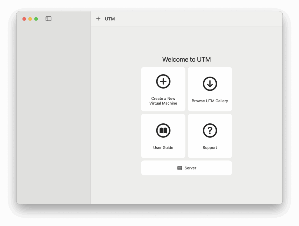 utm for mac create new virtual machine