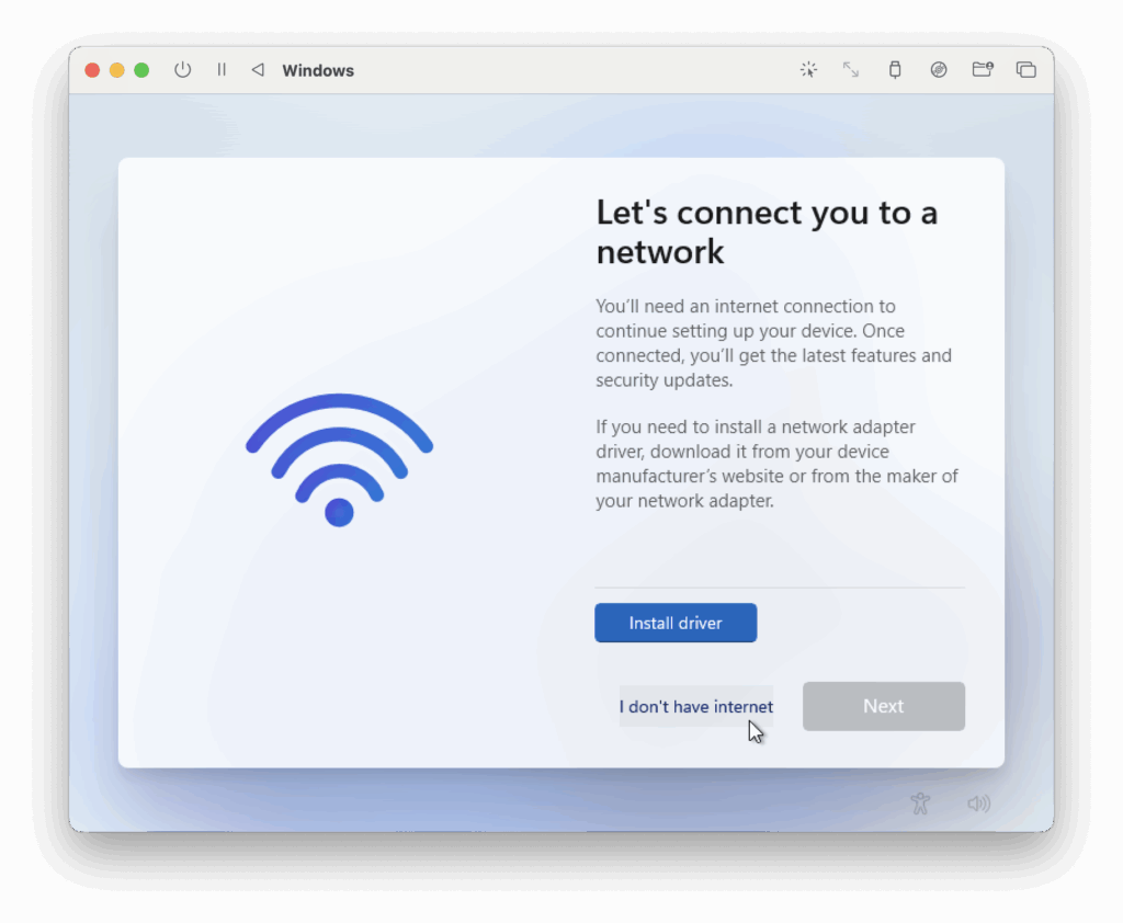 utm network connection screen - i don't have internet