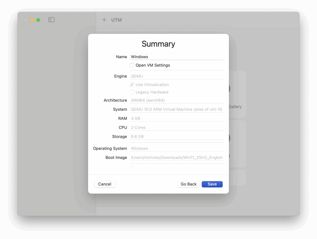 utm summary installtion