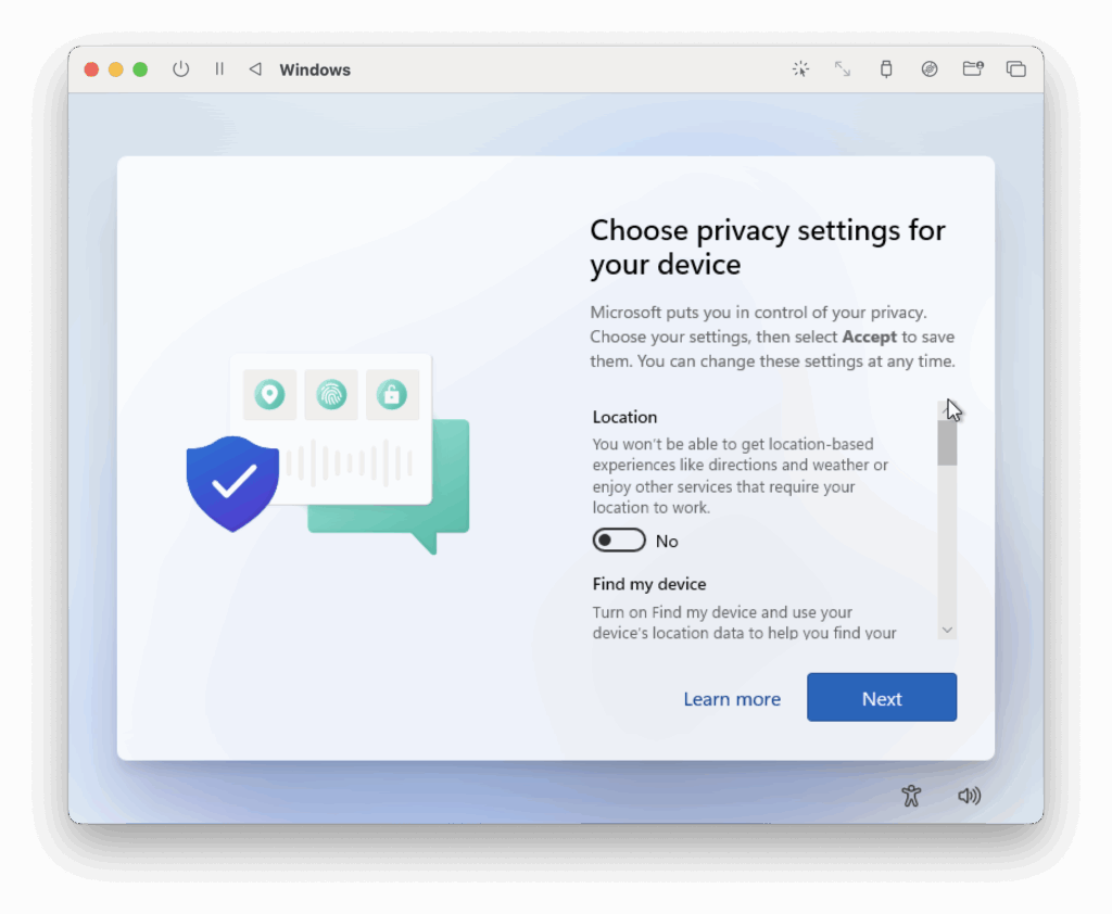 utm windows privacy settings