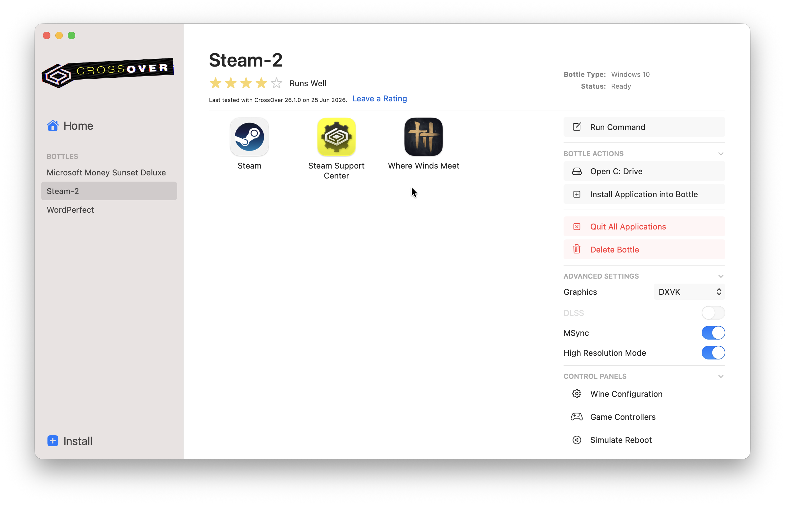 msync, dxvk, high resolution mode crossover for mac steam