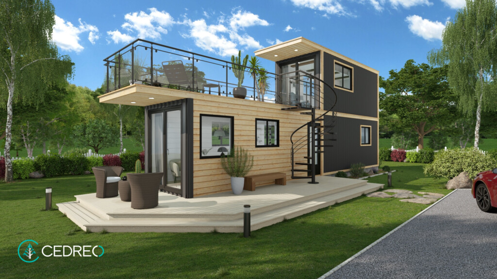 container home rendering