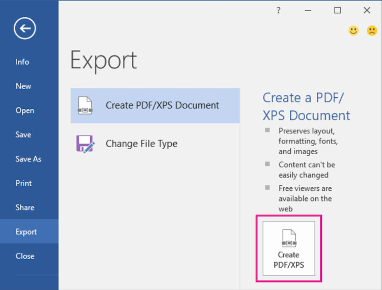 export from microsoft publisher